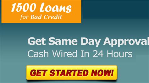 1500 Loan For Bad Credit